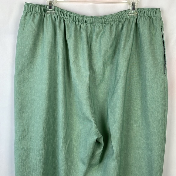 Draper's & Damons Light Green Pants w/Elastic Waist & Side Seam Pockets -Size 1X - Picture 6 of 9
